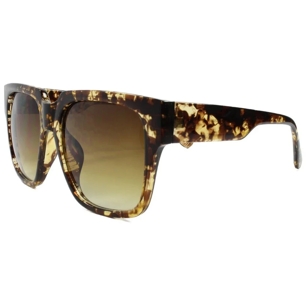 Oversized Classic Vintage Hip Hop Rapper Style Sun Glasses Thick Tortoise Frame